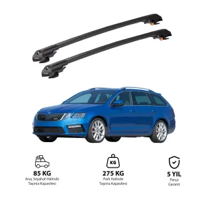 SKODA OCTAVIA 2012-2019 TRX1 Thunder Carrier Kilitli Ara Atkı Siyah thumb 1