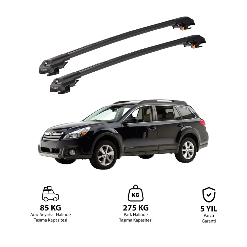 SUBARU OUTBACK 2010-2014 TRX1 Thunder Carrier Kilitli Ara Atkı Siyah