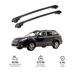 SUBARU OUTBACK 2010-2014 TRX1 Thunder Carrier Kilitli Ara Atkı Siyah thumb 1