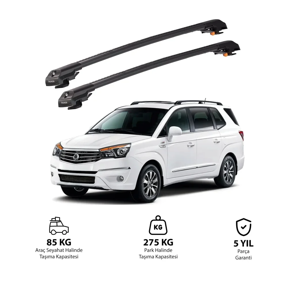 SSANGYONG STAVIC 2013 ve Sonrası TRX1 Thunder Carrier Kilitli Ara Atkı Siyah
