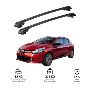 RENAULT CLIO 2013 ve Sonrası TRX1 Thunder Carrier Kilitli Ara Atkı Siyah thumb 1