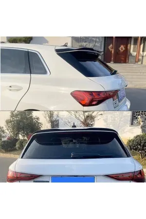 Audi a3 8y hb bagaj üstü spoiler siyah boyalı 2021+ thumb 4