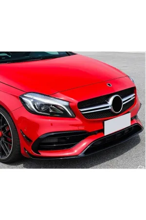 Mercedes w176 ön tampon altı lip splitter ve ön kaş facelift için 2016+ thumb 2