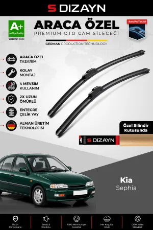 S-Dizayn Kia Sephia Ön Cam Silecek Seti 1993-1998 Premium Araca Özel 53-48 Cm A+ Kalite Aocs-1861