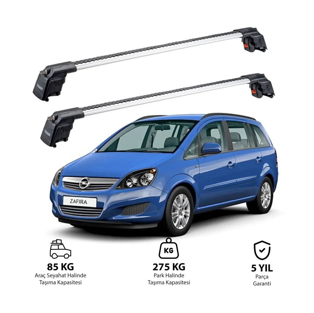 OPEL ZAFIRA FAMILY C 2011-2014 TRX2 Thunder Carrier Ara Atkı Gri