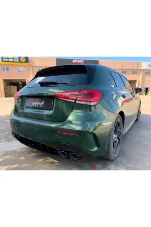 Mercedes w177 hb a45 difüzör ve egzoz ucu seti siyah 2019+ thumb 3