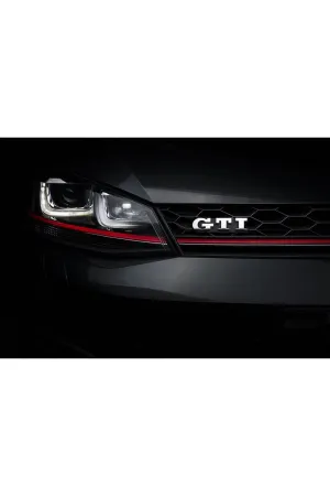 AUTOGP Vw golf 7 gti ön panjur ızgara kırmızı şeritli 2012+ thumb 2