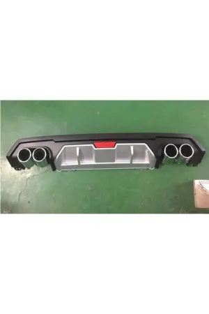 Honda civic fc5 uyumlu arka tampon difüzörü 4 çıkış egzoz thumb 2