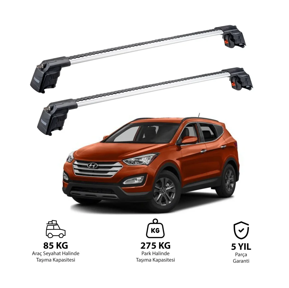 HYUNDAI SANTA FE 2013-2018 TRX2 Thunder Carrier Ara Atkı Gri