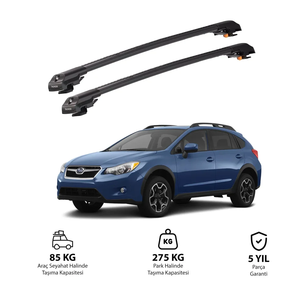 SUBARU XV 2012-2017 TRX1 Thunder Carrier Kilitli Ara Atkı Siyah