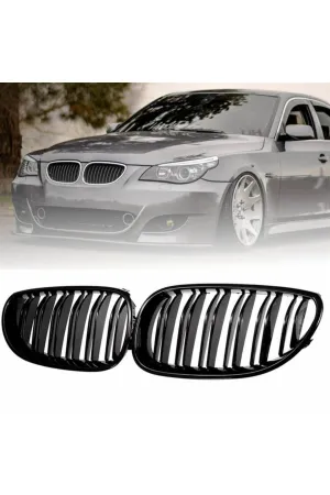 AUTOGP Bmw e60 m5 ön böbrek panjur piano black 2003 - 2009 çift tırnak