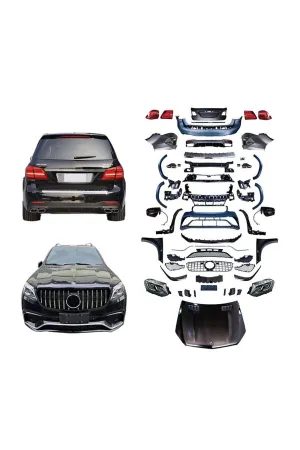 Mercedes gl x164 to x166 gls63 dönüşüm body kit seti full facelift thumb 2