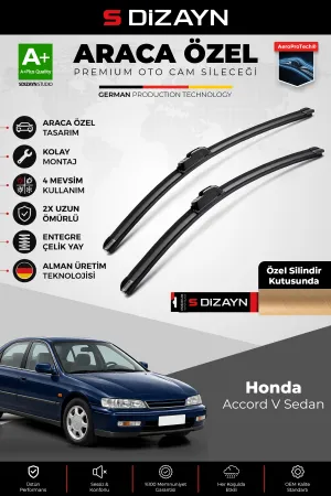 S-Dizayn Honda Accord V, Cc, Cd Sedan Ön Cam Silecek Seti 1993-1996 Premium Araca Özel 55-50 Cm A+ K
