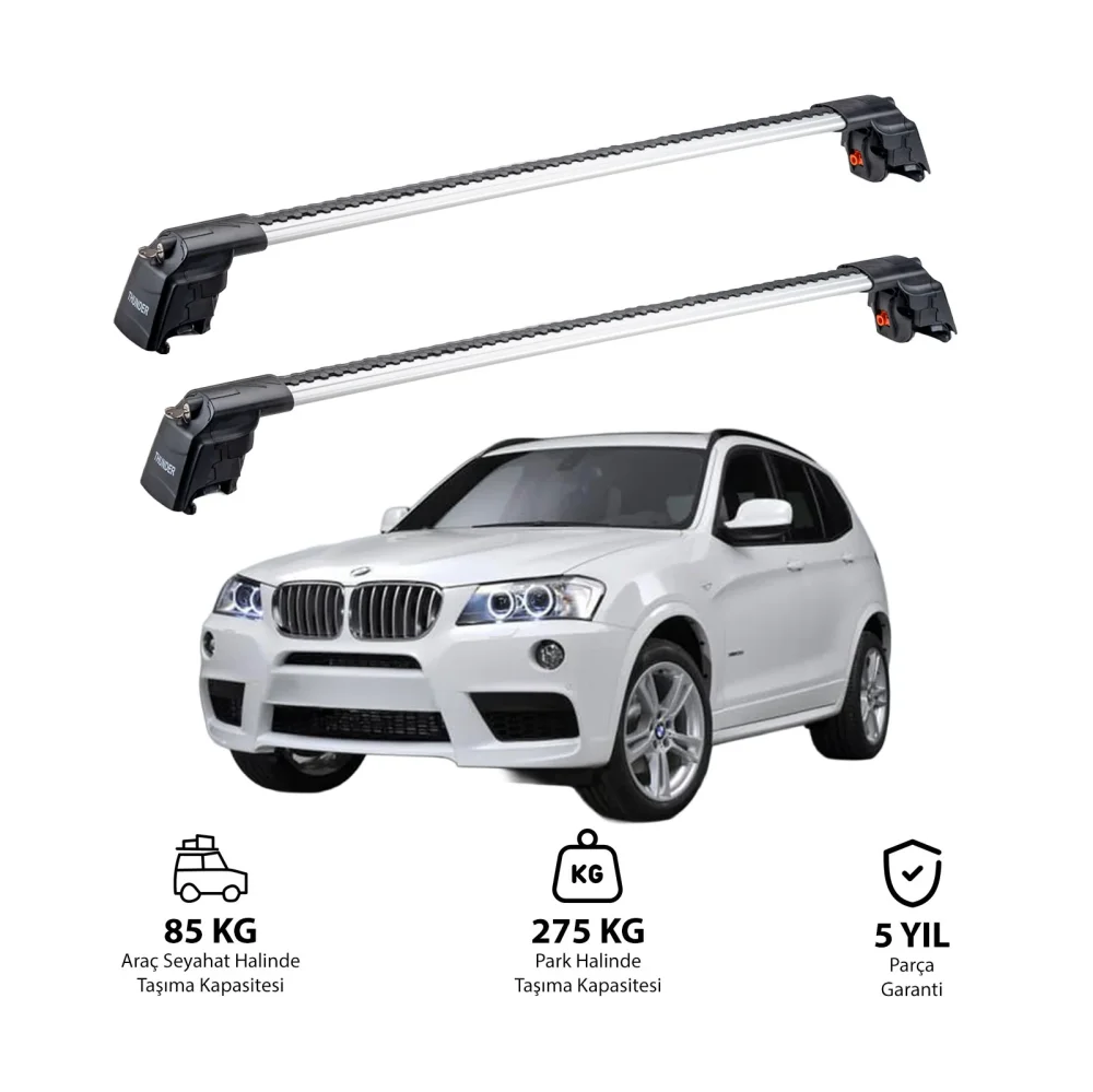 BMW X3 2011-2017 TRX2 Thunder Carrier Ara Atkı Gri