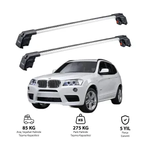 BMW X3 2011-2017 TRX2 Thunder Carrier Ara Atkı Gri thumb 1