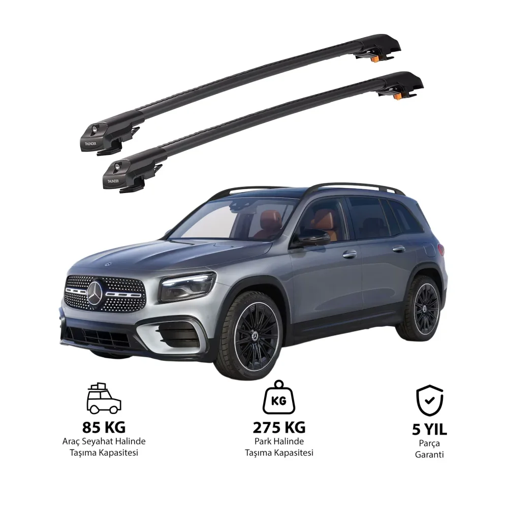 MERCEDES-BENZ GLB-CLASS 2019 ve Sonrası TRX1 Thunder Carrier Kilitli Ara Atkı Siyah