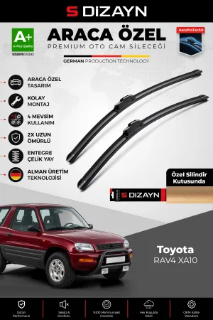 S-Dizayn Toyota Rav4 Xa10 Ön Cam Silecek Seti 1994-2000 Premium Araca Özel 50-45 Cm A+ Kalite Aocs-1