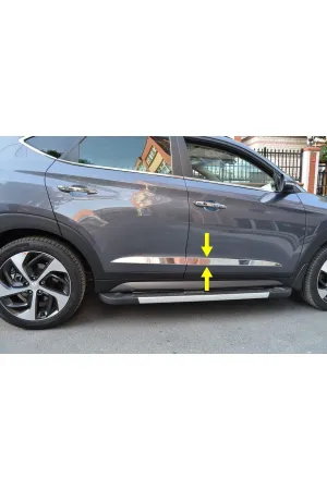 Hyundai Tucson 2015-2017 Krom Yan Kapı Çıtası Aksesuarı 4 Parça