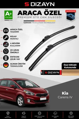 S-Dizayn Kia Carens Ön Cam Silecek Seti 2013 Üzeri Premium Araca Özel 70-70 Cm A+ Kalite Aocs-2085