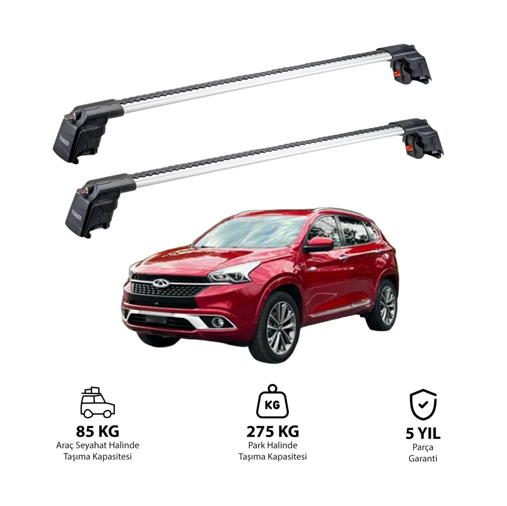 CHERY TIGGO 7 2016-2019 TRX2 Thunder Carrier Ara Atkı Gri