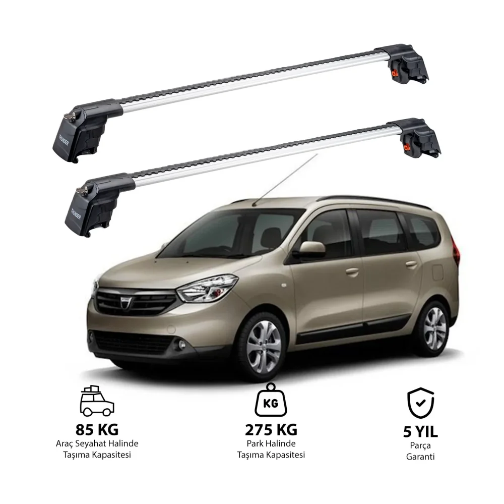 DACIA LODGY 2012 ve Sonrası TRX2 Thunder Carrier Ara Atkı Gri