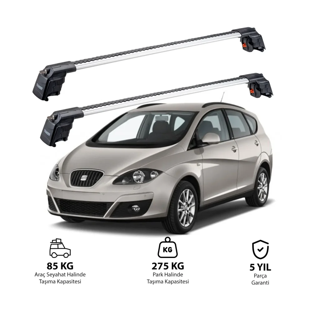 SEAT ALTEA XL 2006-2015 TRX2 Thunder Carrier Ara Atkı Gri