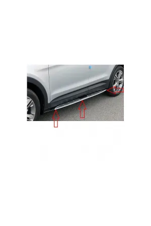 Hyundai Santa Fe 2013 2018 Oto Yan Basamak Side Step SQUARE Style - Görsel 3