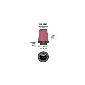 K&N Universal Hava Filtresi RU-9310 - Görsel 3