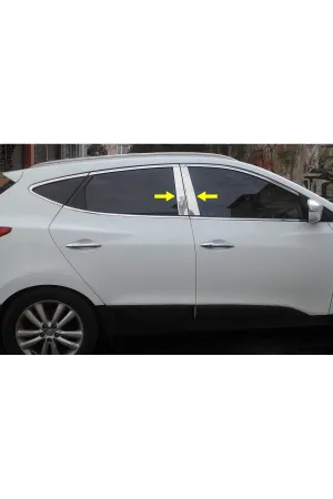Hyundai Ix35 Krom Kapı Direk Aksesuarı 4 Parça Paslanmaz Çelik