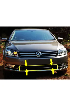 Volkswagen Passat 2011-2014 Krom Ön Tampon Izgarası 3 Parça