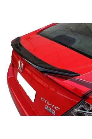 Honda civic fc5 uyumlu bagaj üstü spoiler anatomik hybrid siyah 2016+ thumb 3