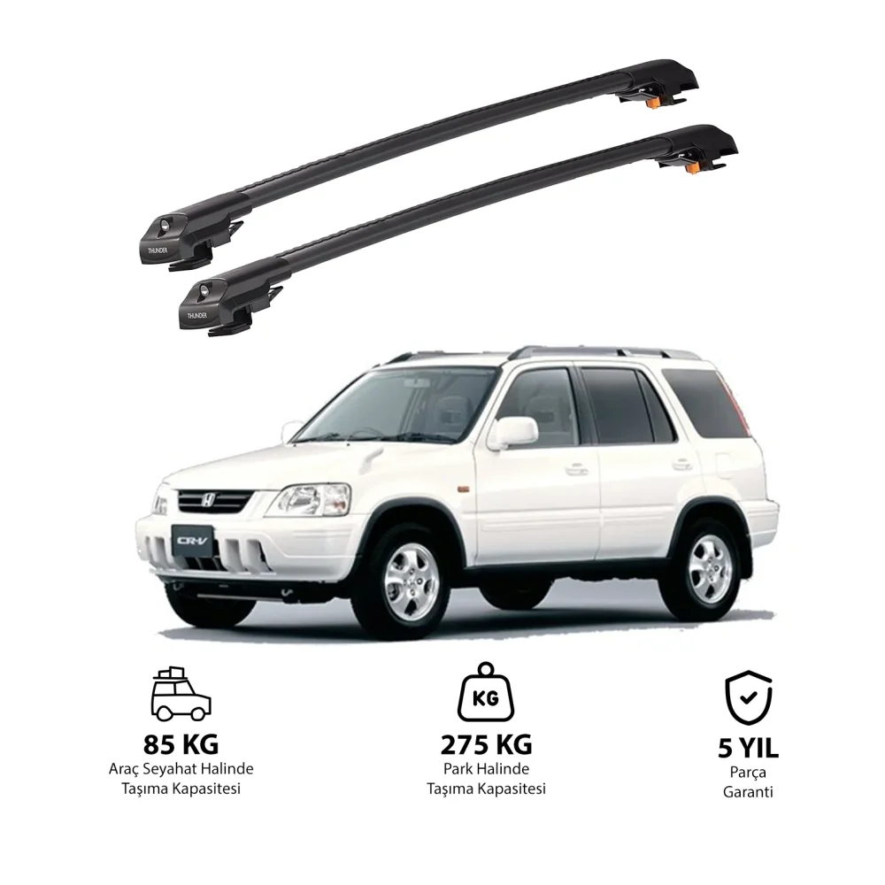 HONDA CR-V 1997-2001 TRX1 Thunder Carrier Kilitli Ara Atkı Siyah