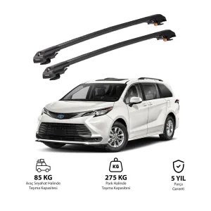 TOYOTA SIENNA 2021 ve Sonrası TRX1 Thunder Carrier Kilitli Ara Atkı Siyah thumb 1