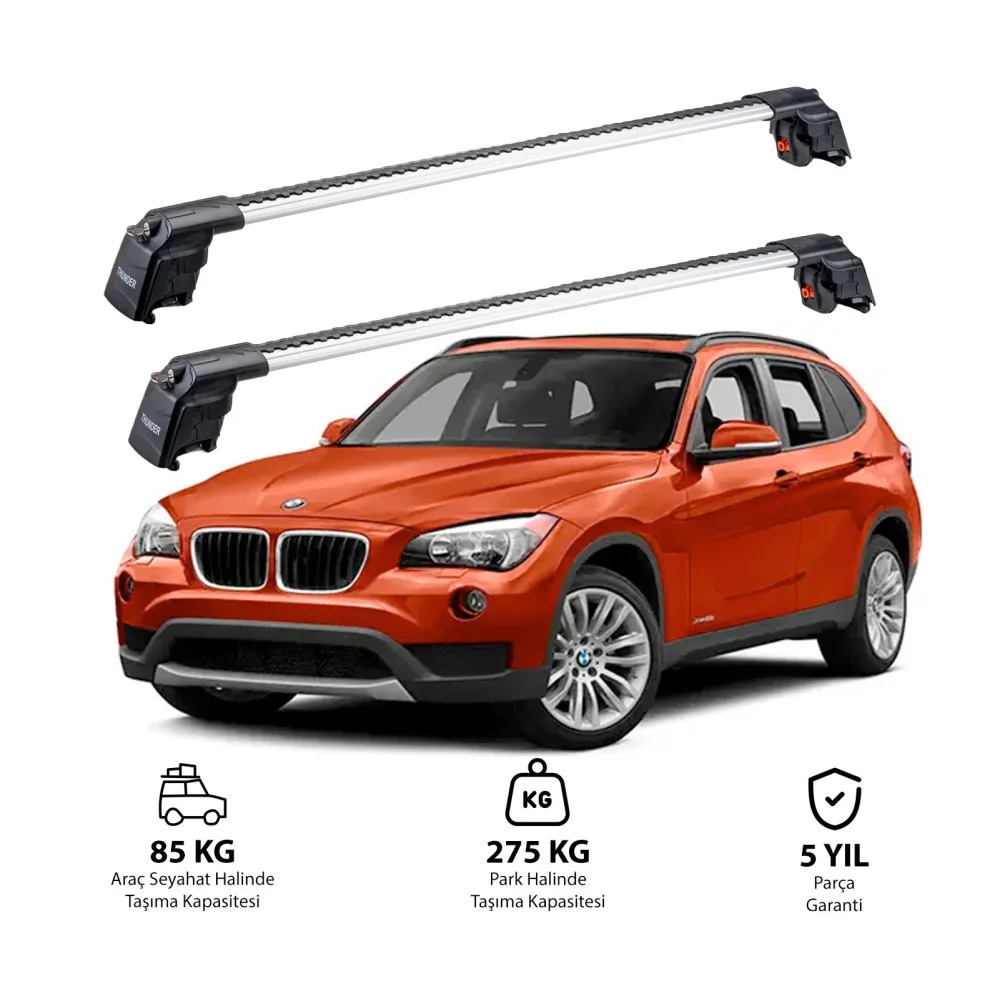 BMW X1 2009-2015 TRX2 Thunder Carrier Ara Atkı Gri