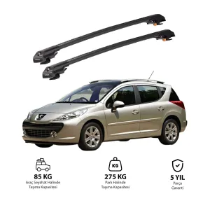 PEUGEOT 207 SW 2002-2008 TRX1 Thunder Carrier Kilitli Ara Atkı Siyah thumb 1