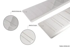 OMSA VW T6.1 Transporter Krom Arka Tampon Eşiği Tek Kapılı (Taşlı) 2020 ve Sonrası - Görsel 5