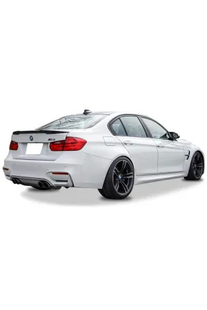 Bmw F30 bagaj üstü spoiler F80 m3 yarasa tip pianoblack boyalı thumb 3