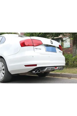 Vw jetta arka tampon difüzörü sedan 2015 / 2019 gri 4 çıkış thumb 3