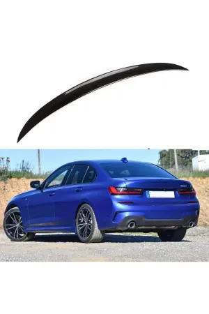 Bmw g20 bagaj üstü spoiler siyah boyalı plastik 2019+ thumb 2