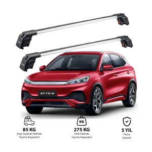 BYD ATTO 3 2022 ve Sonrası TRX2 Thunder Carrier Ara Atkı Gri thumb 1