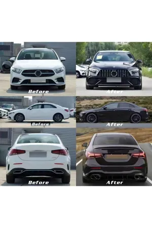 Mercedes w177 hb a45 body kit tampon seti full a serisi 2018+ thumb 2
