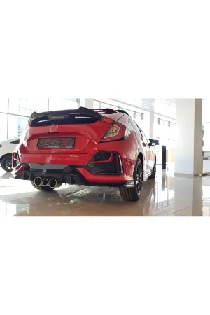 Honda civic fk7 hb dto spoiler siyah boyalı 2016 / 2020 thumb 3