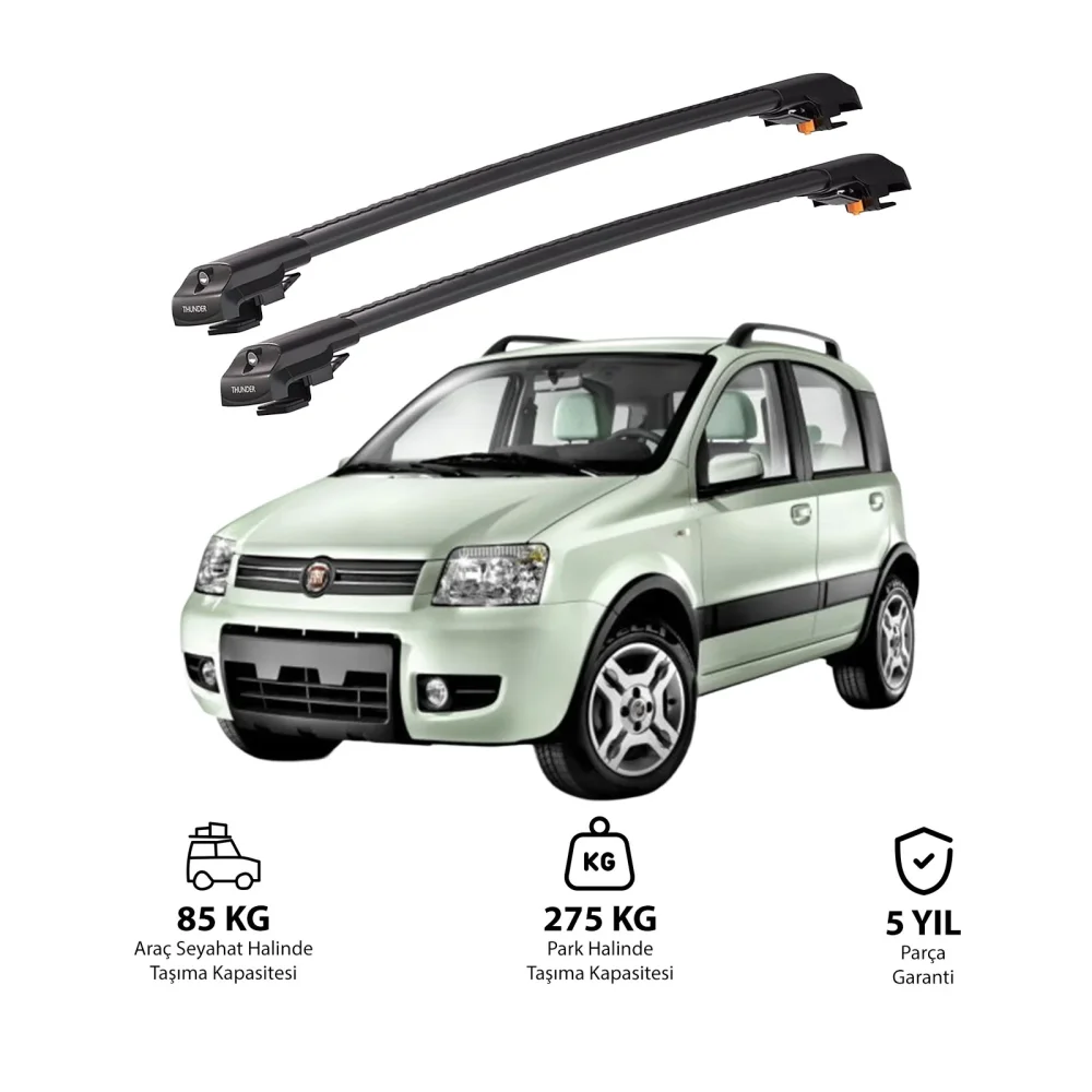 FIAT PANDA 2003-2011 TRX1 Thunder Carrier Kilitli Ara Atkı Siyah