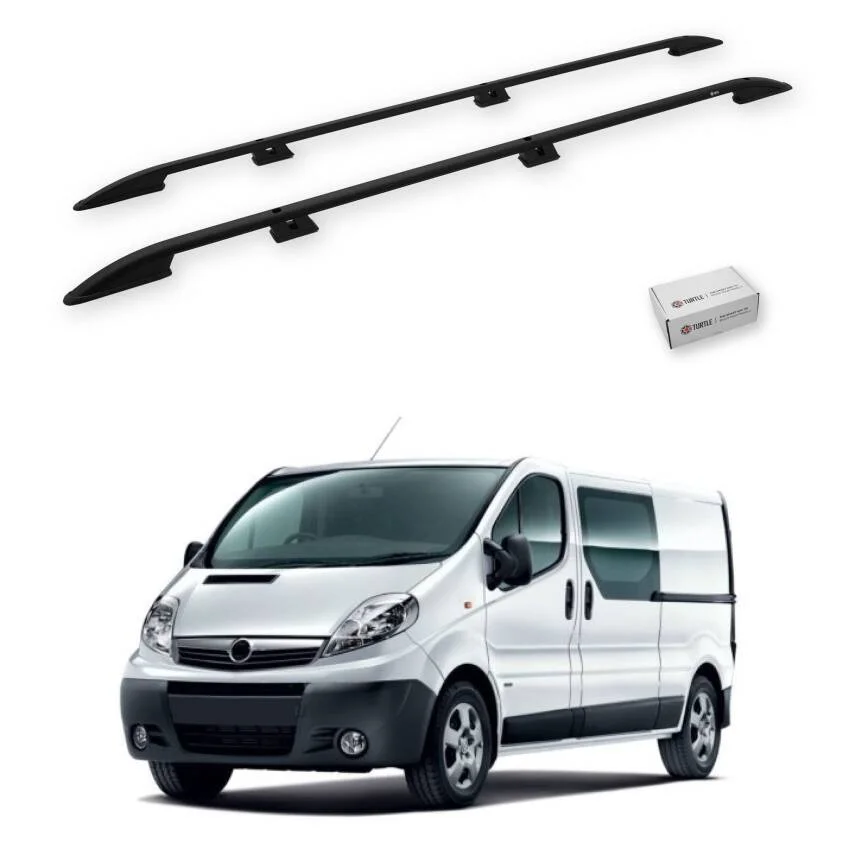 Turtle Opel Vivaro (X83) 2001-2014 / Uzun Şasi Tavan Çıtası Crown Siyah