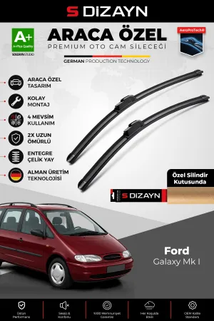 S-Dizayn Ford Galaxy Ön Cam Silecek Seti 1995-2001 Premium Araca Özel 70-65 Cm A+ Kalite AOCS-2038