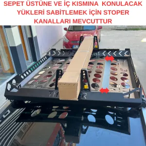 Araç Üstü Taşıma Sepeti 100×120 cm – Thunder Pro Seri thumb 3