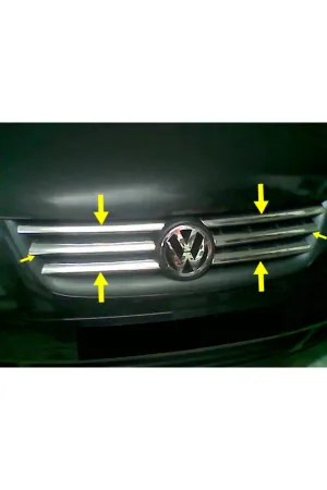 Volkswagen Caddy Life Krom Ön Panjur Aksesuarı 6 Parça P. Çelik