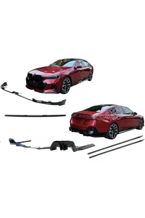 Bmw G60 aero body kit tampon ekleri seti pianoblack 2024+