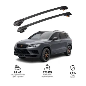 CUPRA ATECA 2018 - Sonrası TRX1 Thunder Carrier Kilitli Ara Atkı Siyah thumb 1