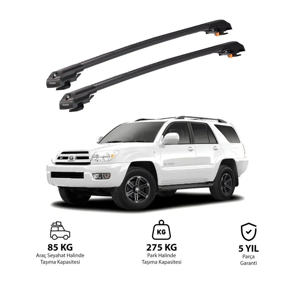TOYOTA 4Runner 2003-2009 TRX1 Thunder Carrier Kilitli Ara Atkı Siyah